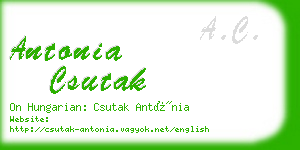 antonia csutak business card